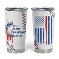Gifts for Baseball Lover Tumbler Cup Eat Sleep Baseball Repeat