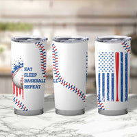 Gifts for Baseball Lover Tumbler Cup Eat Sleep Baseball Repeat