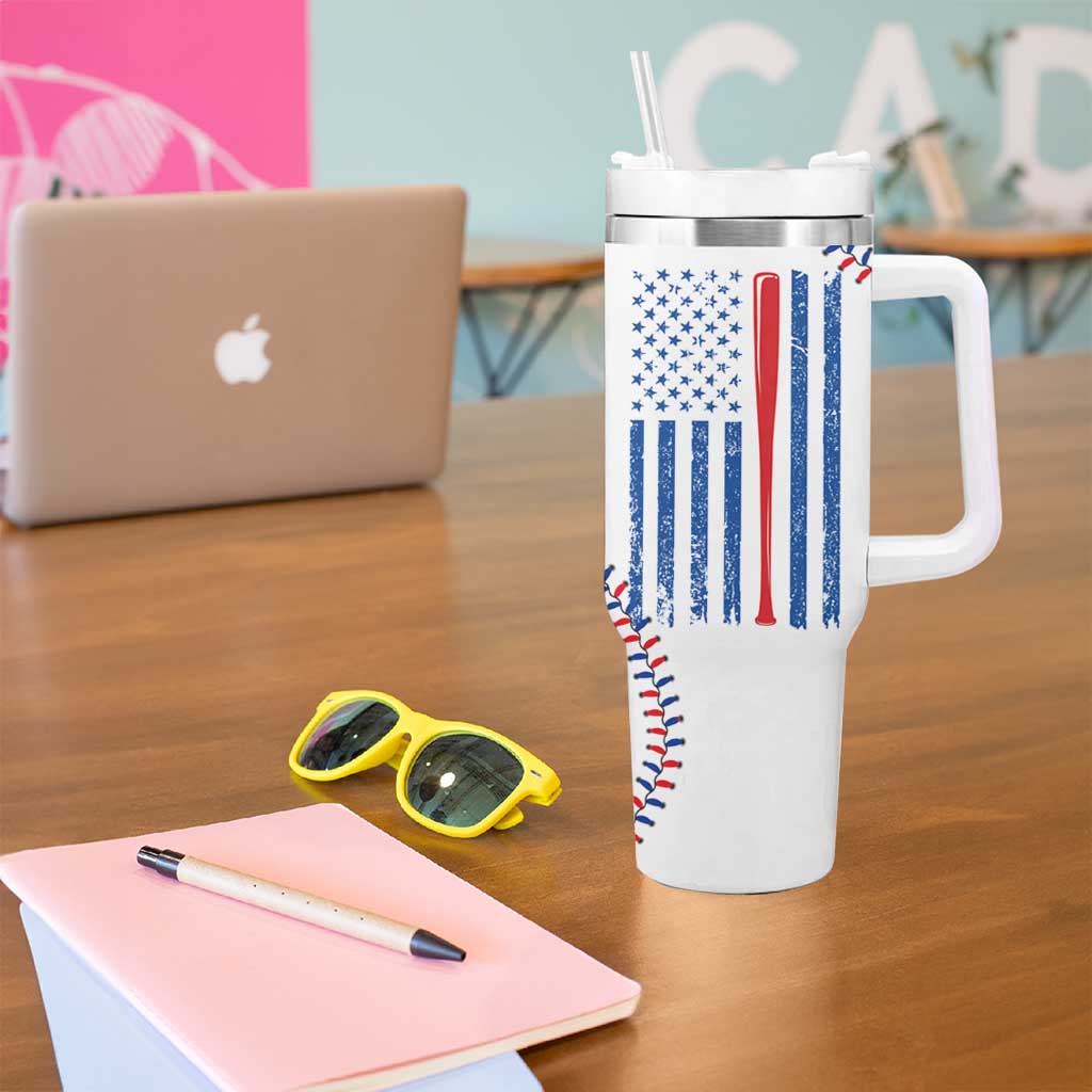 Gifts for Baseball Lover Tumbler With Handle Eat Sleep Baseball Repeat