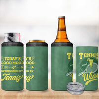 Gifts for Tennis Player 4 in 1 Can Cooler Tumbler Today's Good Mood Is Sponsored By Tennis And Wine