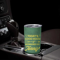 Gifts for Tennis Player Tumbler Cup Today's Good Mood Is Sponsored By Tennis And Wine