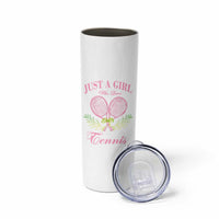 Personalized Tennis Player Skinny Tumbler Custom Name Just A Girl Who Loves Tennis