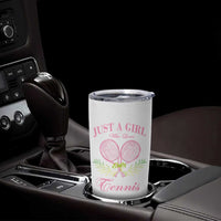 Personalized Tennis Player Tumbler Cup Custom Name Just A Girl Who Loves Tennis
