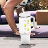 Personalized Tennis Player Tumbler With Handle Custom Name Just A Girl Who Loves Tennis