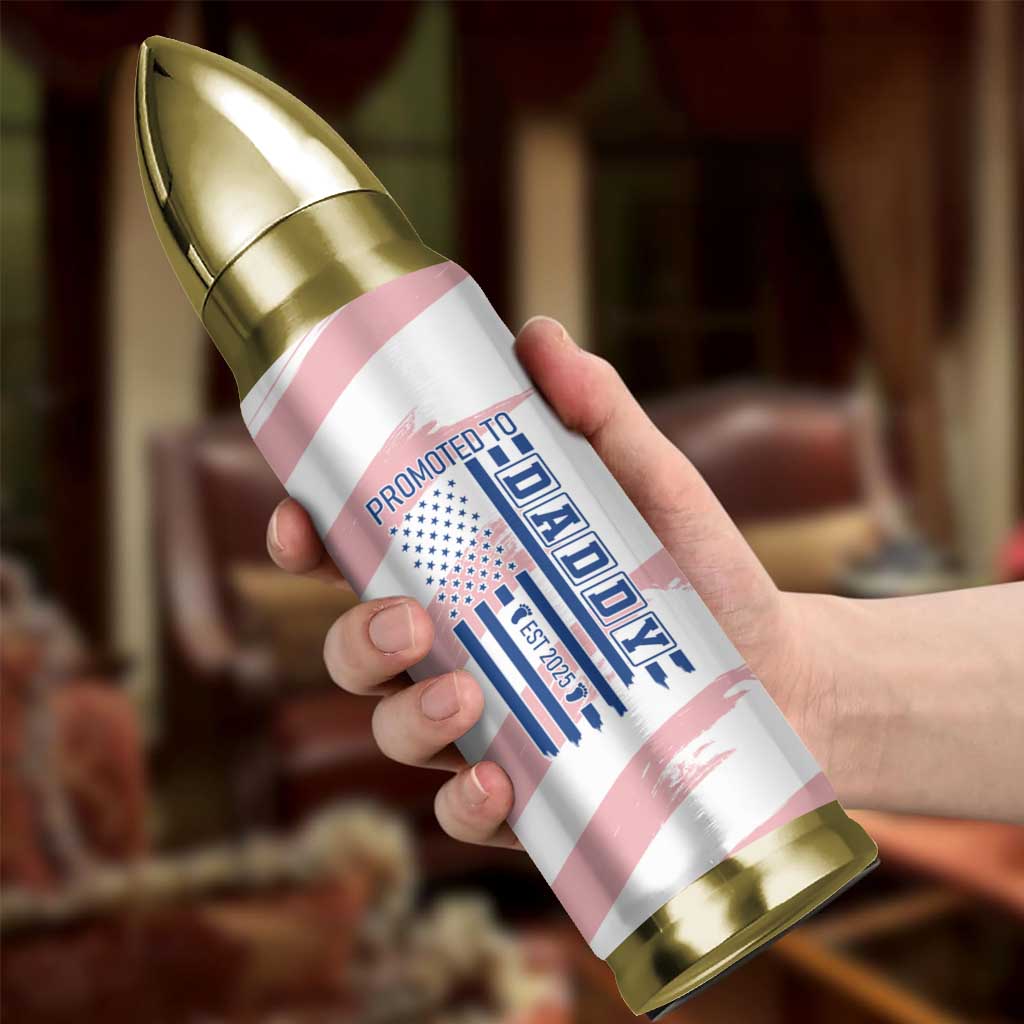 Gifts For New Dad Bullet Tumbler Promoted To Dad Est 2025 Dad Level Unlocked