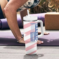 Gifts For New Dad Tumbler With Handle Promoted To Dad Est 2025 Dad Level Unlocked - Wonder Print Shop