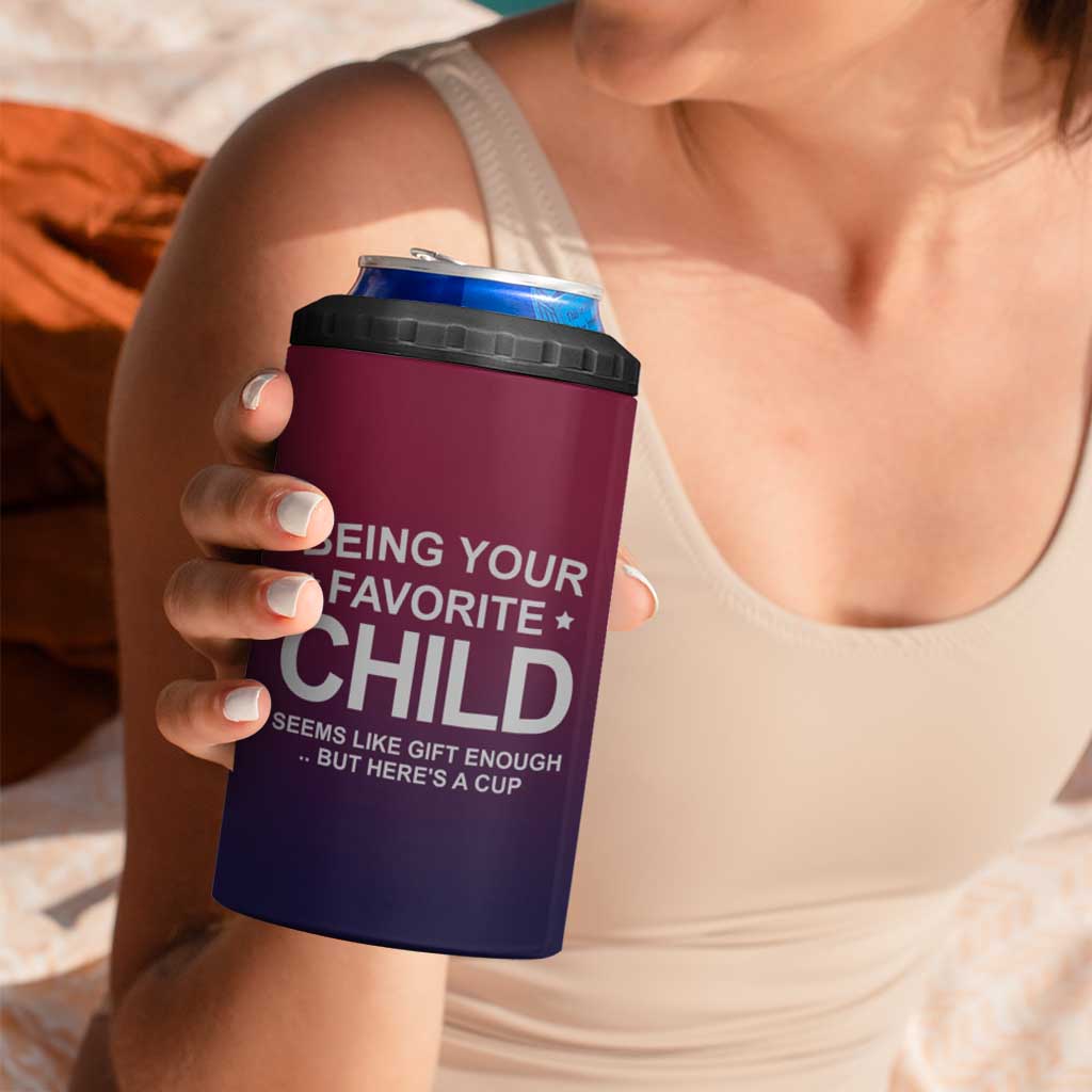 Gifts For Dad 4 in 1 Can Cooler Tumbler No.1 Dad Being Your Favorite Child Seems Like Gift Enough - Wonder Print Shop