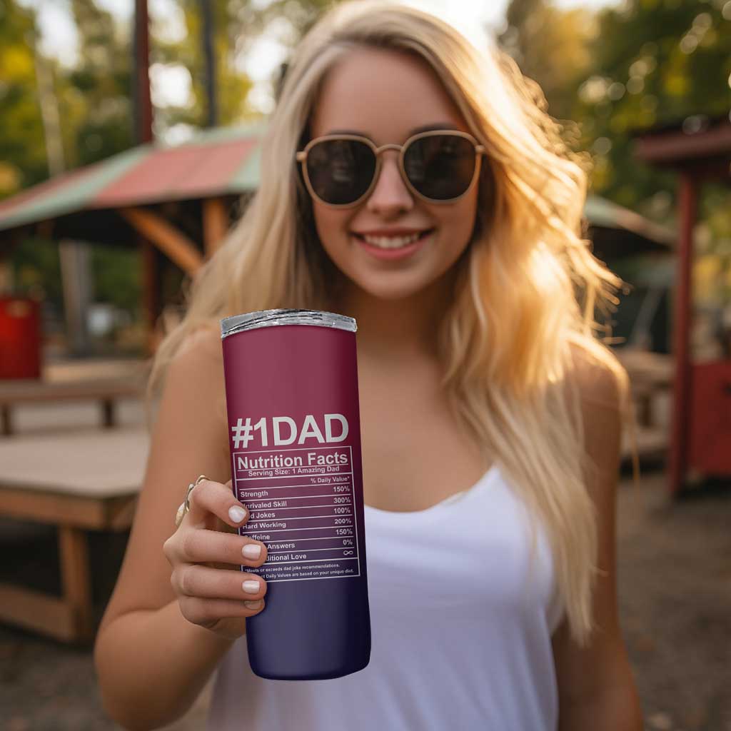 Gifts For Dad Skinny Tumbler No.1 Dad Being Your Favorite Child Seems Like Gift Enough - Wonder Print Shop