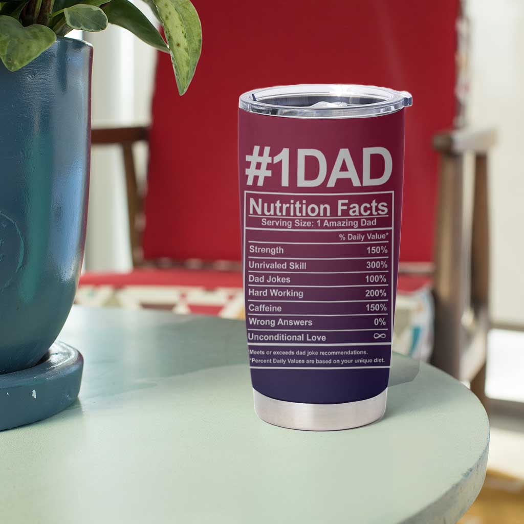 Gifts For Dad Tumbler Cup No.1 Dad Being Your Favorite Child Seems Like Gift Enough - Wonder Print Shop