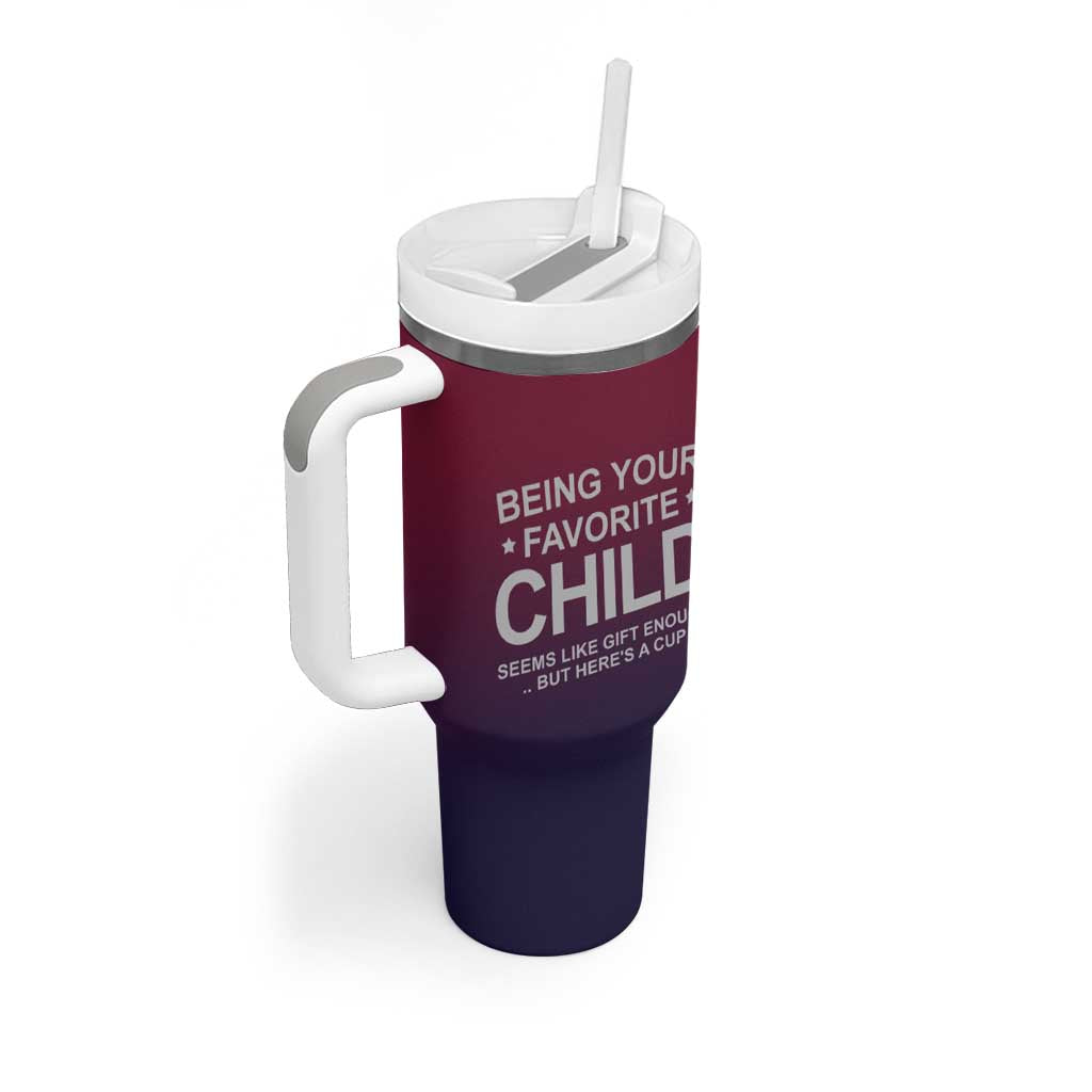 Gifts For Dad Tumbler With Handle No.1 Dad Being Your Favorite Child Seems Like Gift Enough - Wonder Print Shop