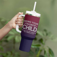 Gifts For Dad Tumbler With Handle No.1 Dad Being Your Favorite Child Seems Like Gift Enough - Wonder Print Shop