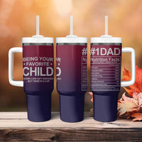 Gifts For Dad Tumbler With Handle No.1 Dad Being Your Favorite Child Seems Like Gift Enough - Wonder Print Shop
