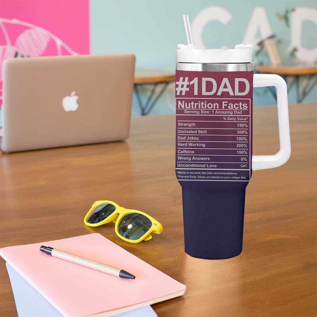 Gifts For Dad Tumbler With Handle No.1 Dad Being Your Favorite Child Seems Like Gift Enough - Wonder Print Shop