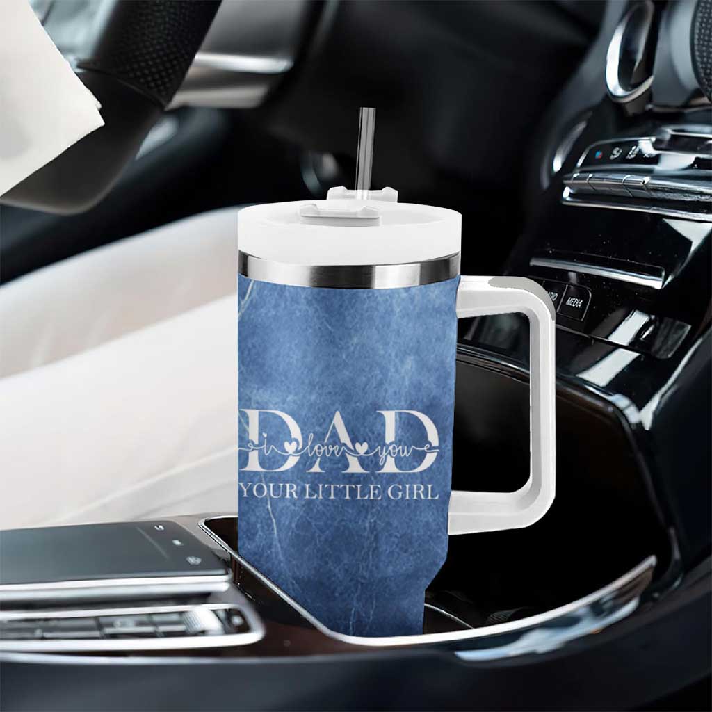 Gifts From Daughter For Dad Tumbler With Handle I Love You Dad Your Little Girl - Wonder Print Shop