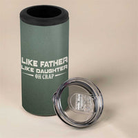 Funny Gifts For Dad 4 in 1 Can Cooler Tumbler Like Father Like Daughter Oh Crap - Wonder Print Shop
