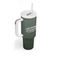 Funny Gifts For Dad Tumbler With Handle Like Father Like Daughter Oh Crap - Wonder Print Shop