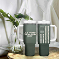 Funny Gifts For Dad Tumbler With Handle Like Father Like Daughter Oh Crap - Wonder Print Shop