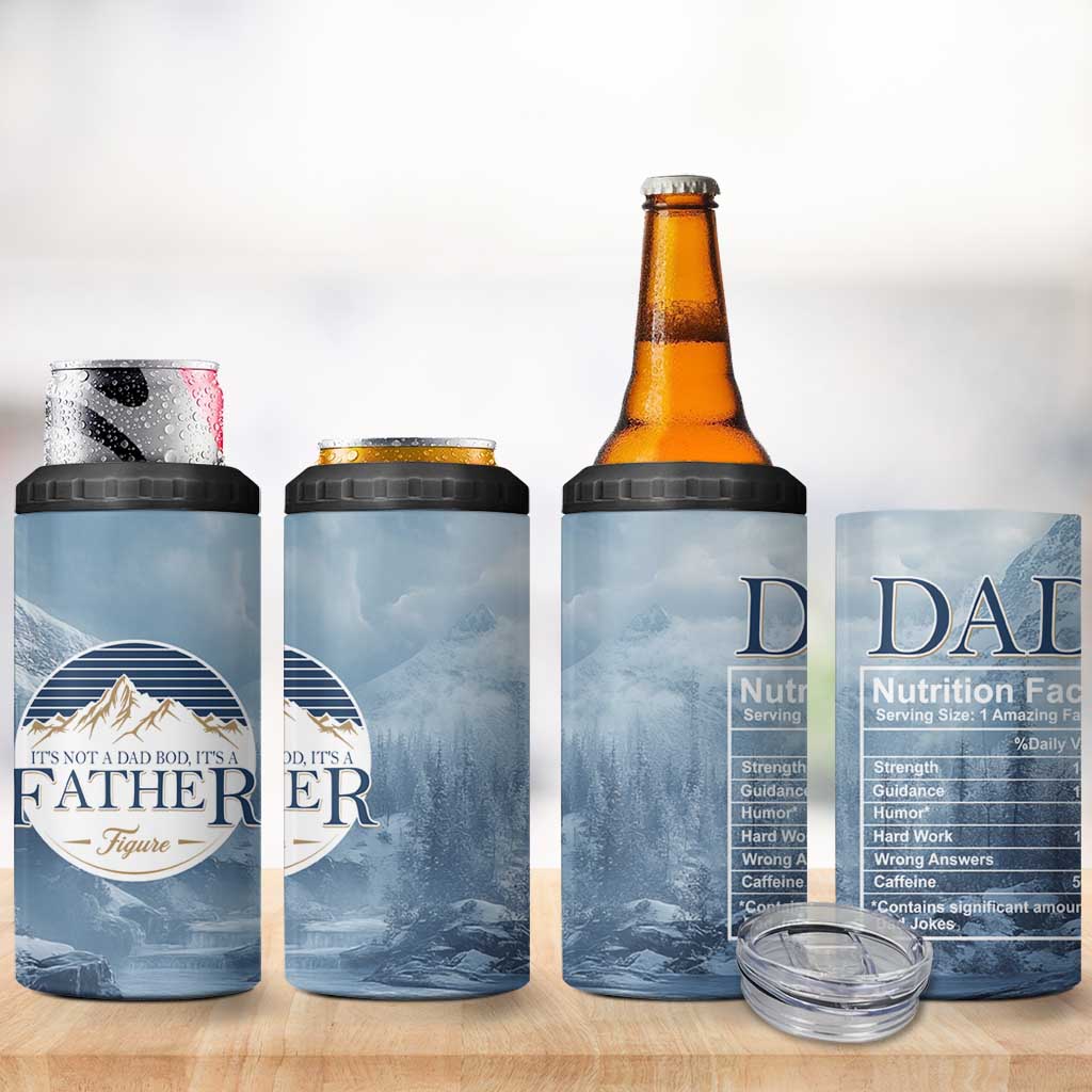 Gifts For Dad 4 in 1 Can Cooler Tumbler It's Not A Dad Bod It's A Father Figure - Wonder Print Shop