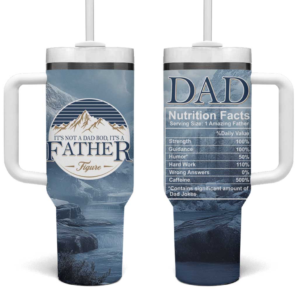 Gifts For Dad Tumbler With Handle It's Not A Dad Bod It's A Father Figure - Wonder Print Shop