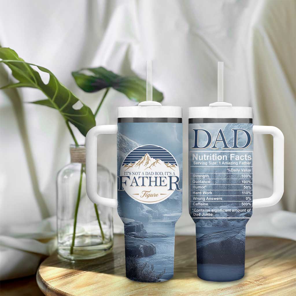 Gifts For Dad Tumbler With Handle It's Not A Dad Bod It's A Father Figure - Wonder Print Shop