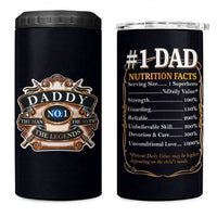Best Dad Ever 4 in 1 Can Cooler Tumbler No.1 Dad The Man The Myth