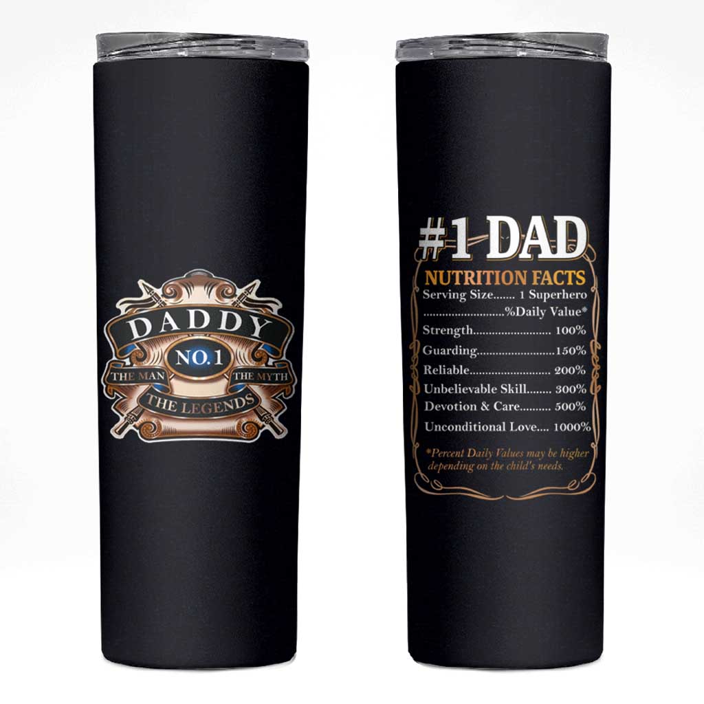 Best Dad Ever Skinny Tumbler No.1 Dad The Man The Myth