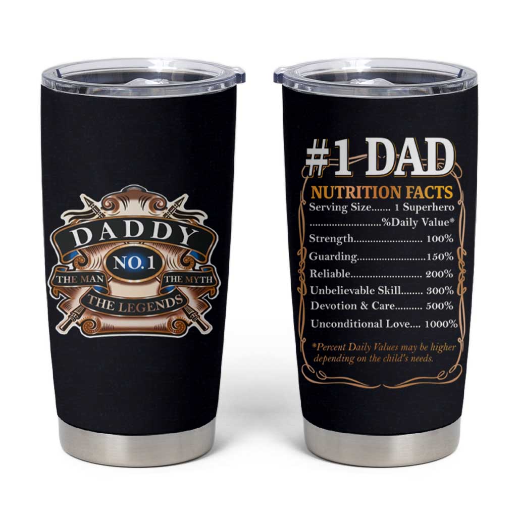 Best Dad Ever Tumbler Cup No.1 Dad The Man The Myth