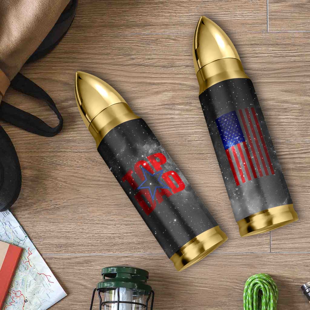 Top Dad Bullet Tumbler American Patriotic Gifts For Dad