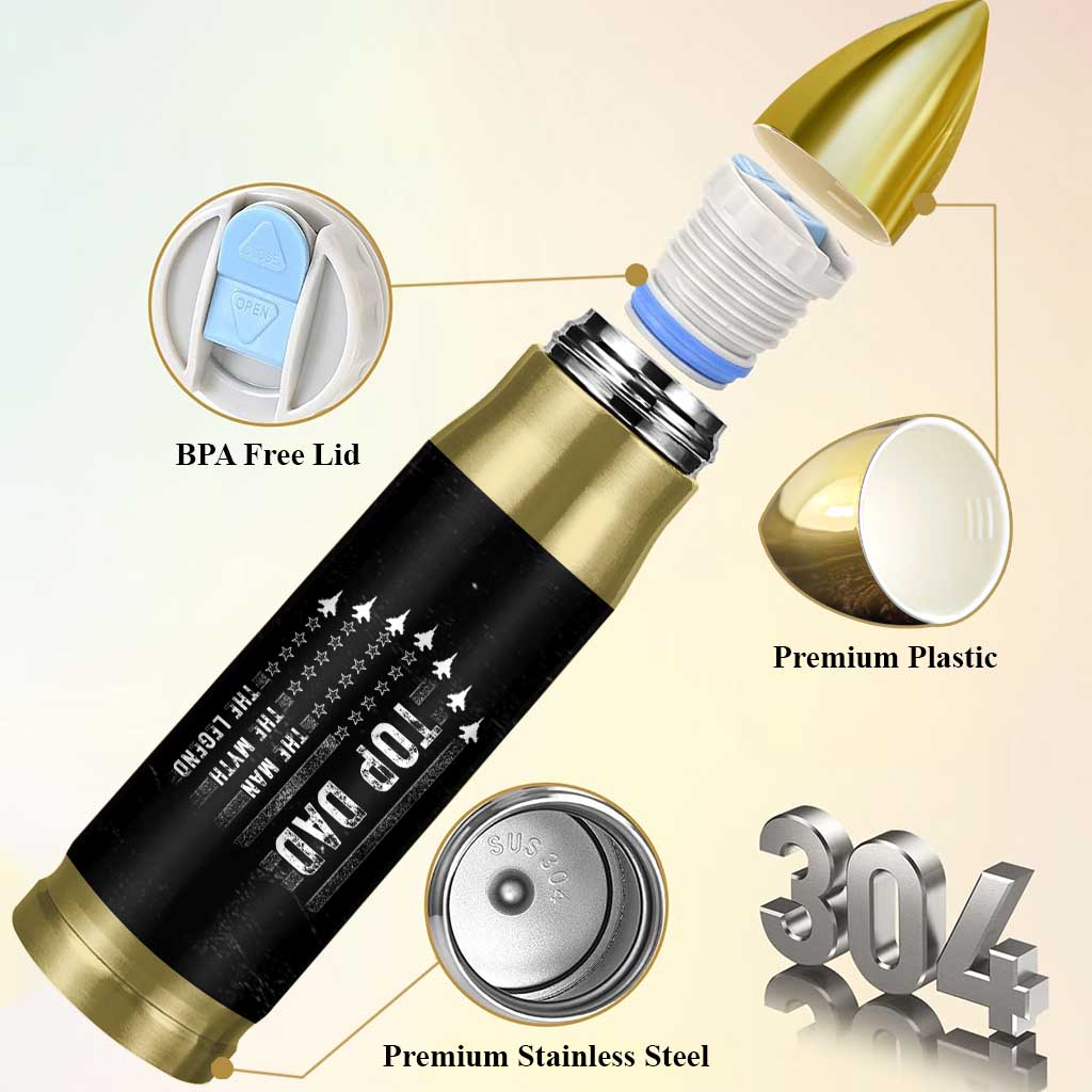 Gifts For Dad Bullet Tumbler Top Dad American Patriotic