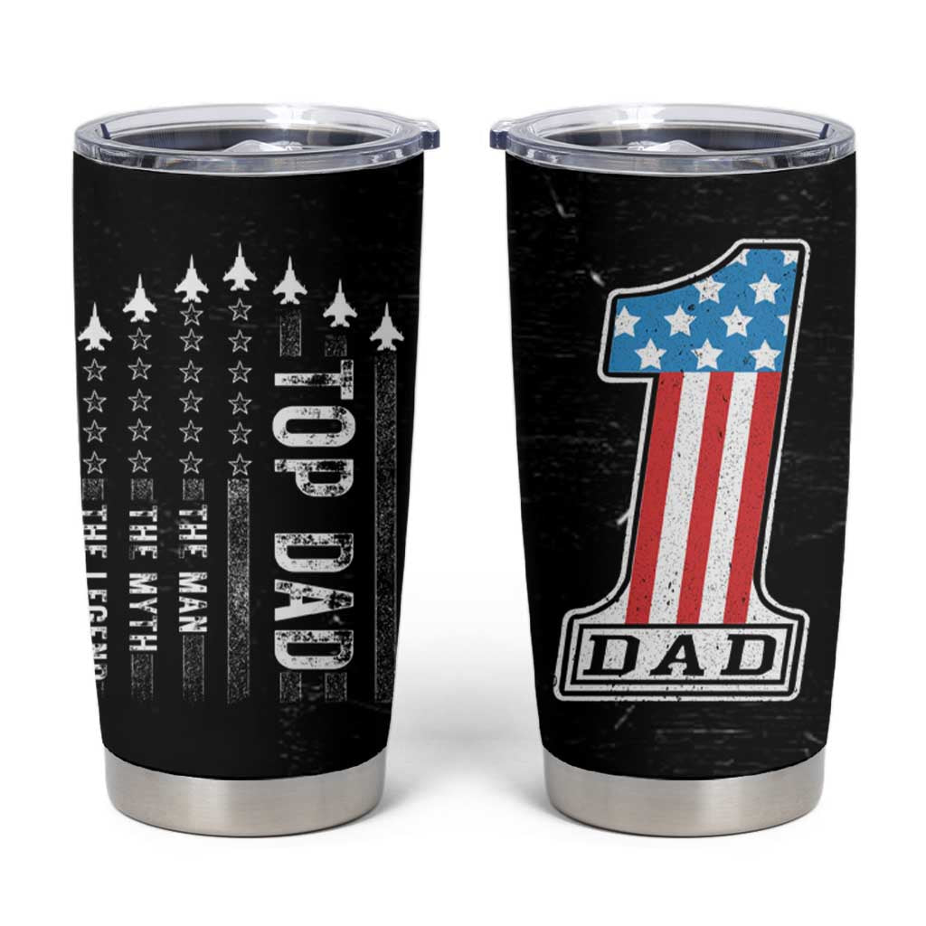 Gifts For Dad Tumbler Cup Top Dad American Patriotic