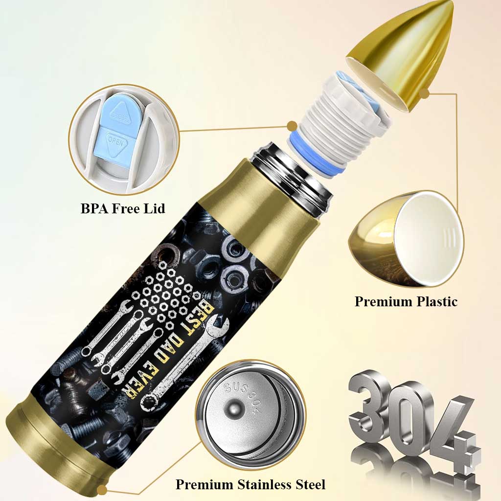 Best Dad Ever Bullet Tumbler If Dad Can't Fix It Funny Gifts For Dad