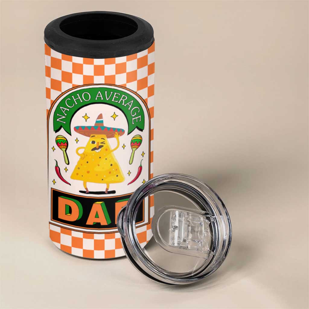 Best Dad Ever 4 in 1 Can Cooler Tumbler Nacho Average Dad Spanish Funny Gifts For Dad - Wonder Print Shop