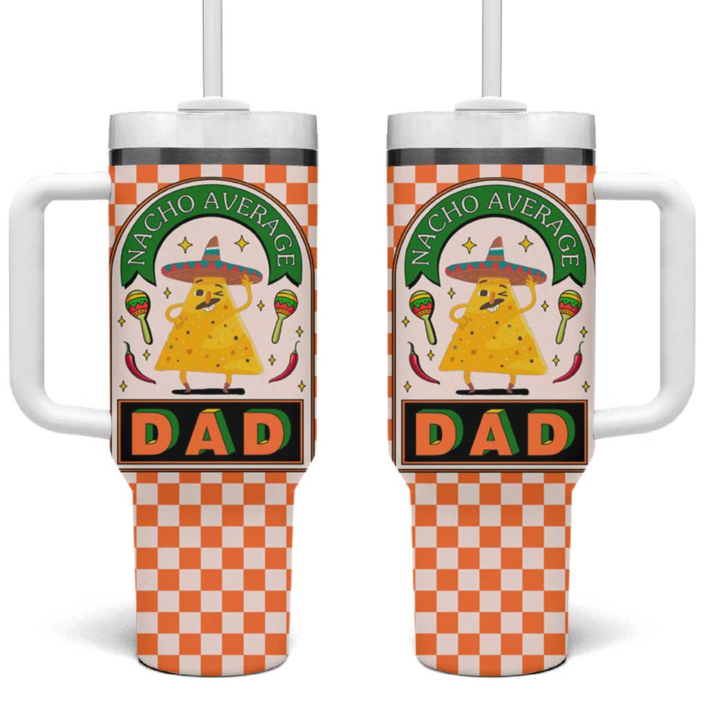 Best Dad Ever Tumbler With Handle Nacho Average Dad Spanish Funny Gifts For Dad - Wonder Print Shop