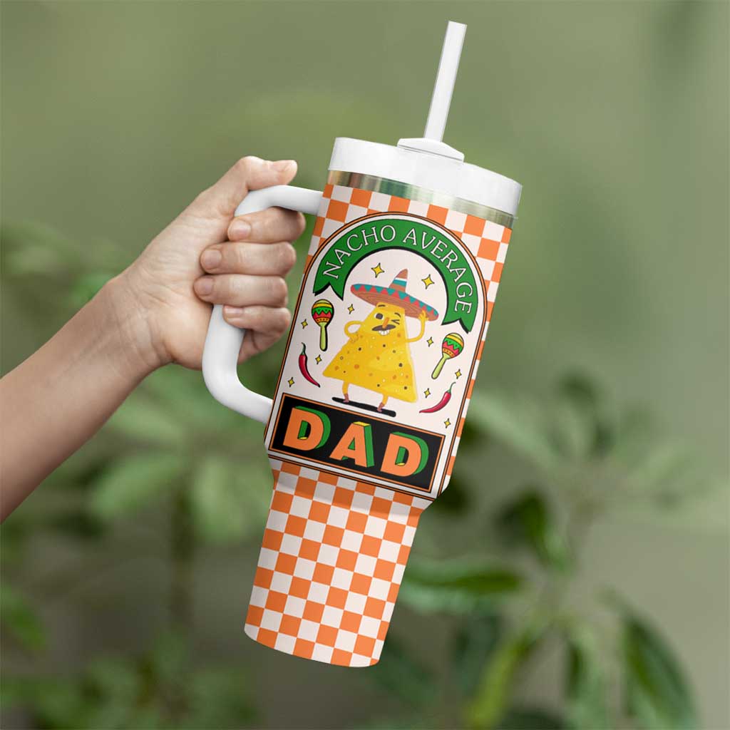 Best Dad Ever Tumbler With Handle Nacho Average Dad Spanish Funny Gifts For Dad - Wonder Print Shop