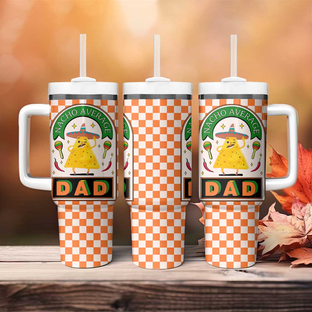 Best Dad Ever Tumbler With Handle Nacho Average Dad Spanish Funny Gifts For Dad - Wonder Print Shop