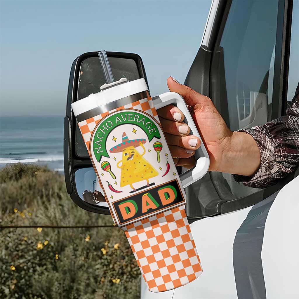 Best Dad Ever Tumbler With Handle Nacho Average Dad Spanish Funny Gifts For Dad - Wonder Print Shop