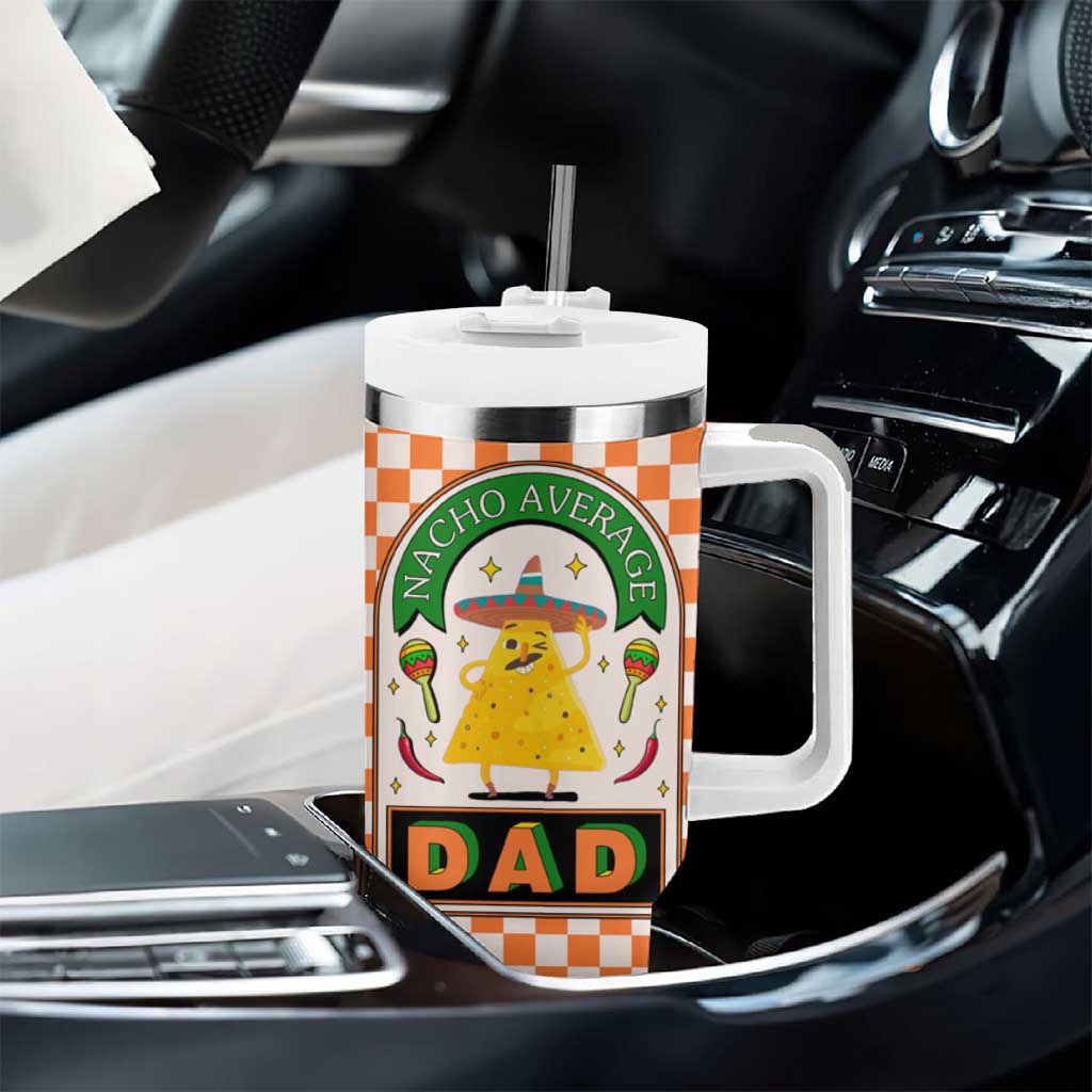 Best Dad Ever Tumbler With Handle Nacho Average Dad Spanish Funny Gifts For Dad - Wonder Print Shop