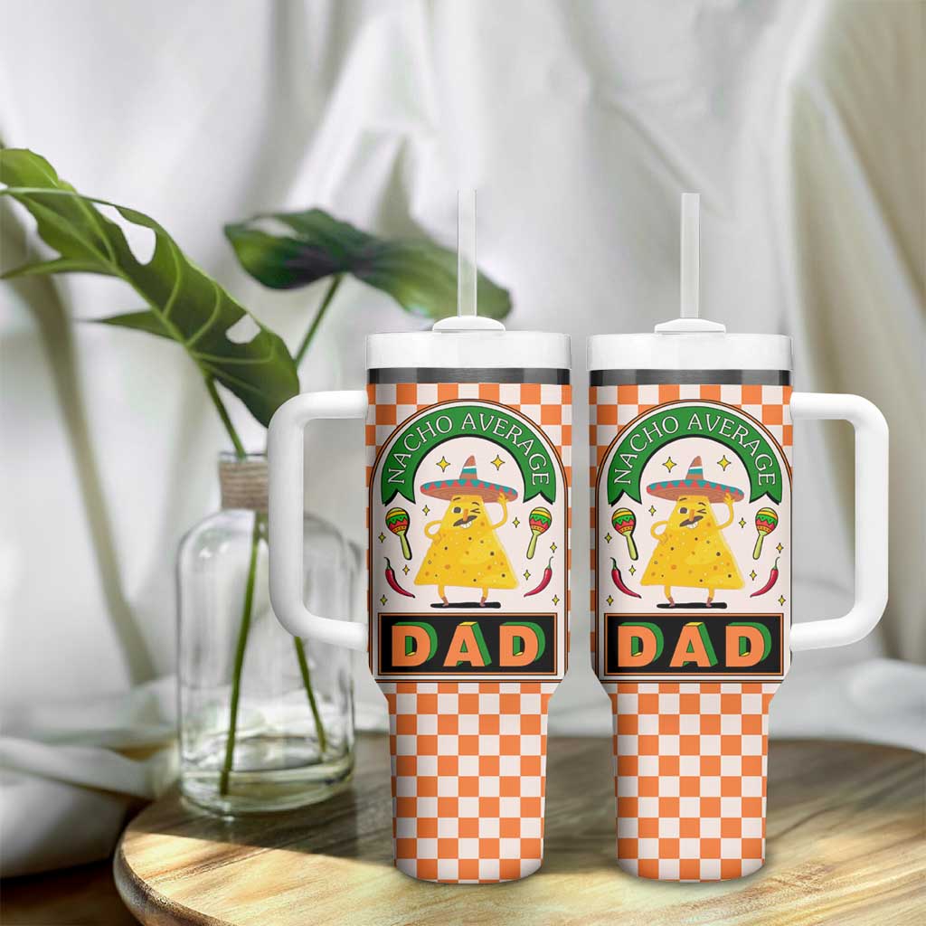 Best Dad Ever Tumbler With Handle Nacho Average Dad Spanish Funny Gifts For Dad - Wonder Print Shop
