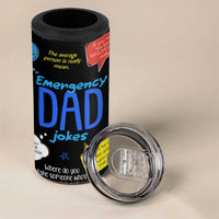 Funny Gifts For Dad 4 in 1 Can Cooler Tumbler Emergency Dad Jokes