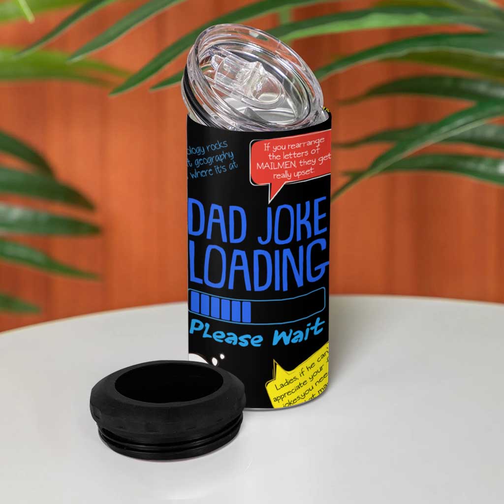 Funny Gifts For Dad 4 in 1 Can Cooler Tumbler Emergency Dad Jokes