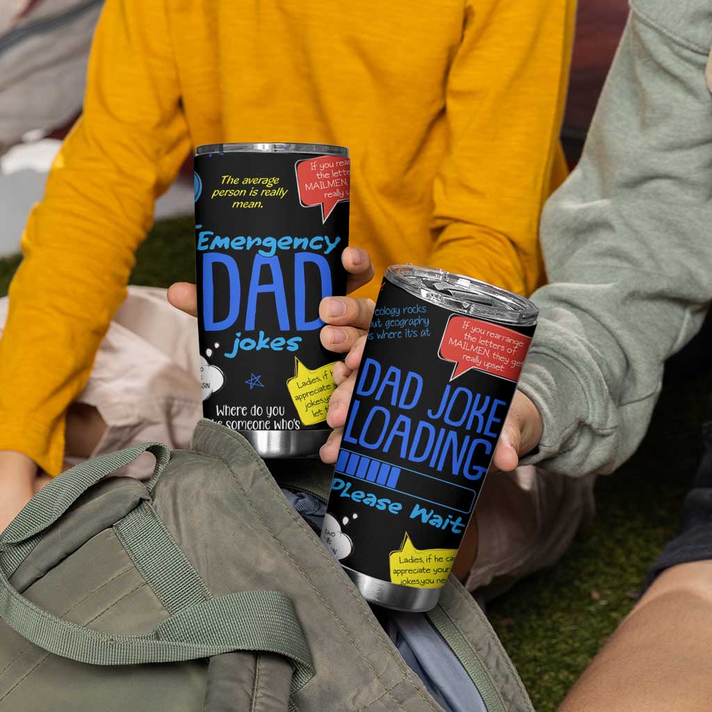 Funny Gifts For Dad Tumbler Cup Emergency Dad Jokes