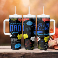 Funny Gifts For Dad Tumbler With Handle Emergency Dad Jokes