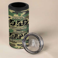 Papabear Best Dad Ever 4 in 1 Can Cooler Tumbler Being A Dad Is An Honor Being A Papa Is Priceless - Wonder Print Shop