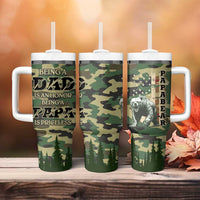 Papabear Best Dad Ever Tumbler With Handle Being A Dad Is An Honor Being A Papa Is Priceless - Wonder Print Shop