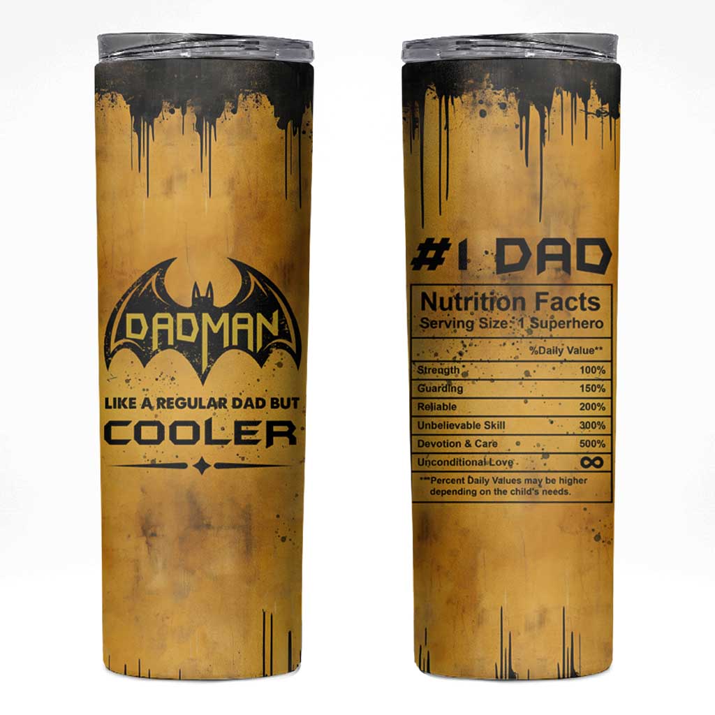 Funny Gifts For Dad Skinny Tumbler Dad Man Black Bat Like A Regular Dad But Cooler - Wonder Print Shop