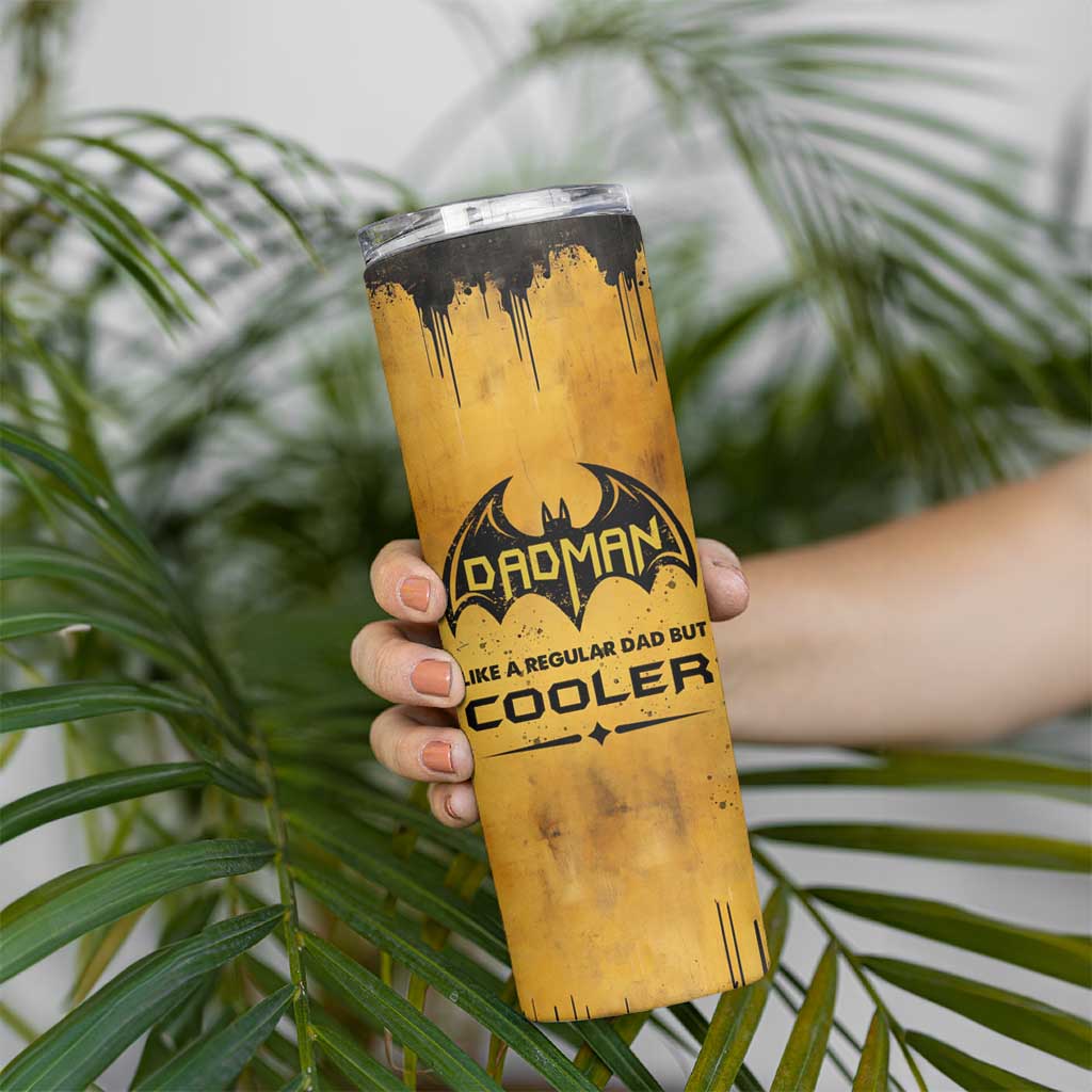 Funny Gifts For Dad Skinny Tumbler Dad Man Black Bat Like A Regular Dad But Cooler - Wonder Print Shop