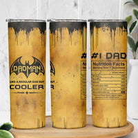 Funny Gifts For Dad Skinny Tumbler Dad Man Black Bat Like A Regular Dad But Cooler - Wonder Print Shop