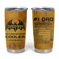 Funny Gifts For Dad Tumbler Cup Dad Man Black Bat Like A Regular Dad But Cooler - Wonder Print Shop