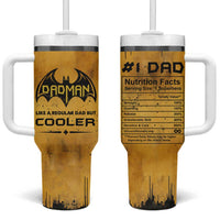 Funny Gifts For Dad Tumbler With Handle Dad Man Black Bat Like A Regular Dad But Cooler - Wonder Print Shop