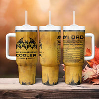 Funny Gifts For Dad Tumbler With Handle Dad Man Black Bat Like A Regular Dad But Cooler - Wonder Print Shop